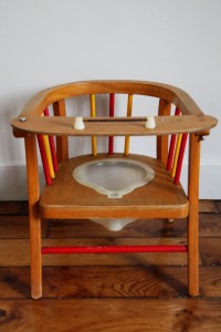 chaise pot enfant Baumann années 50 Rouge Garden