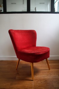 fauteuil cocktail années 50 mobilier vintage Rouge Garden