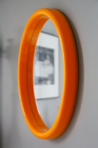 miroir orange années 70